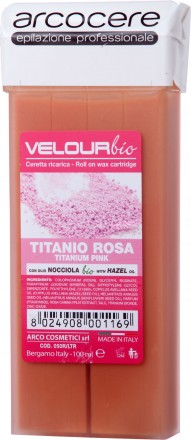 Cera a rullo-Ceretta Roll On al Titanio Rosa -Bio Velour-100ml