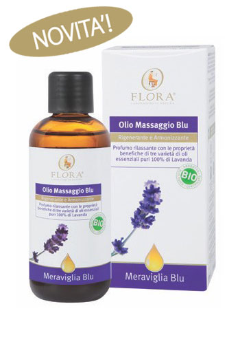 Olio da Massaggio Blu alla Lavanda - 100ml - Flora