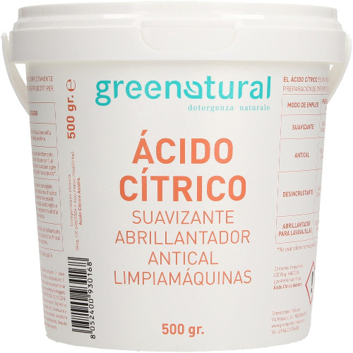 Acido Citrico Puro Anticalcare ecologico - Greenatural 500g - Clicca l'immagine per chiudere