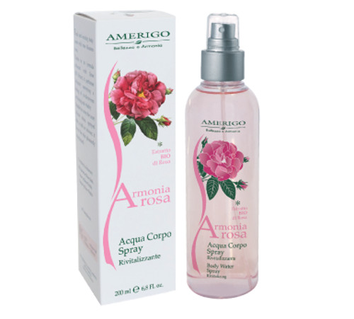 Acqua corpo spray Armonia Rosa con estratto Bio - 200ml