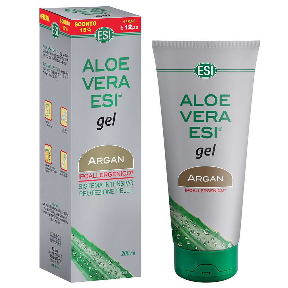 Aloe Vera Gel puro con Olio di Argan - Idratante - Esi - 200ml