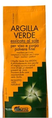 Argilla Verde in Polvere Fine - Viso e Corpo - 2,5Kg Argital