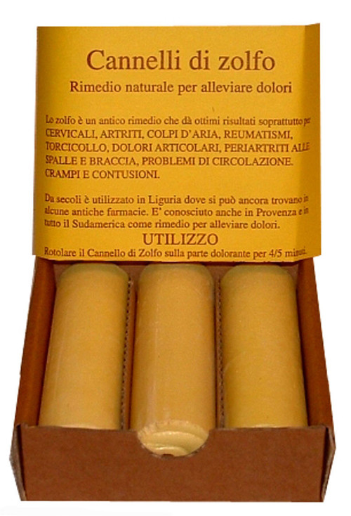 Cannelli di Zolfo - Cannoli -n. 3 Candelotti antidolorifici