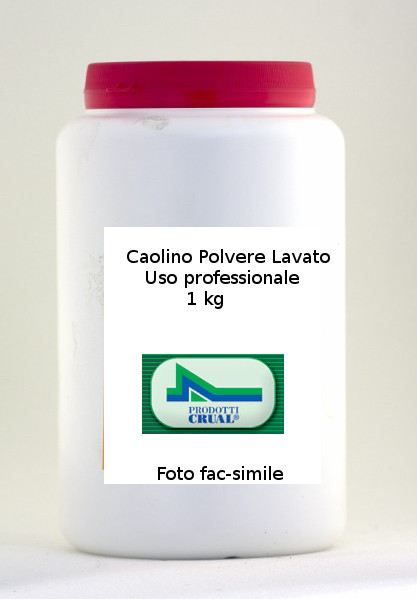 Caolino polvere lavato - Argilla bianca 1kg - Crual Cruciani - Clicca l'immagine per chiudere