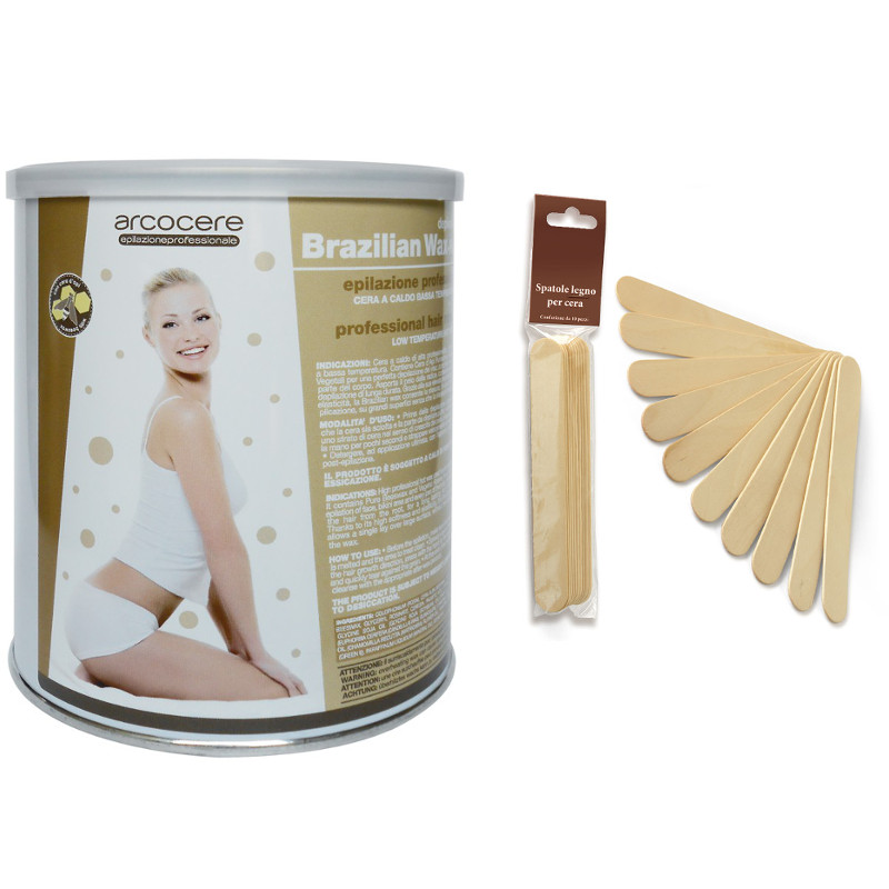 Ceretta Brasiliana Brazilian Wax Viso Bikini - 800ml + Spatole - Clicca l'immagine per chiudere