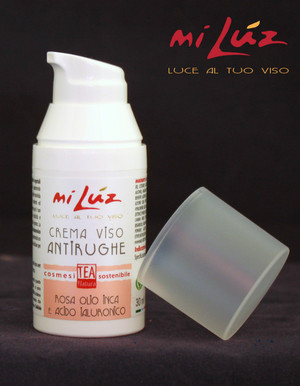 Crema Viso Antirughe alla Rosa e Acido Jaluronico - Mi Luz -30ml