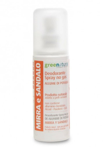 Deodorante Spray Allume di Potassio Mirra e Sandalo - 100ml