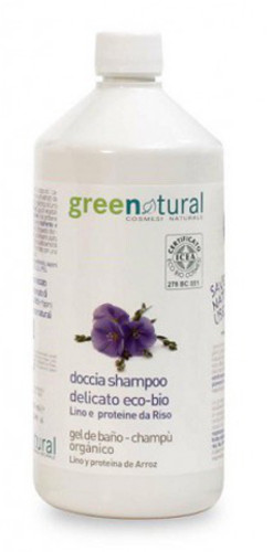 Docciashampoo Eco Bio Delicato Lino e Riso Greenatural 1 Litro - Clicca l'immagine per chiudere