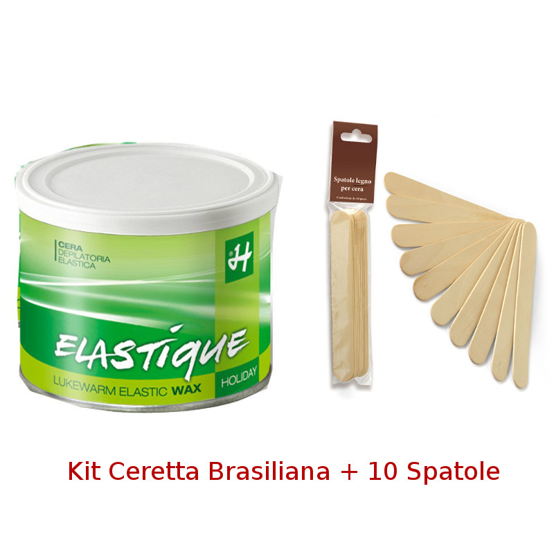 Ceretta Brasiliana Verde depilazione bikini 400ml + Spatole