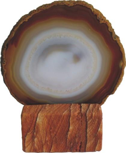 Porta candela in AGATA e PIETRA ARENARIA - 7x10,5x13 cm