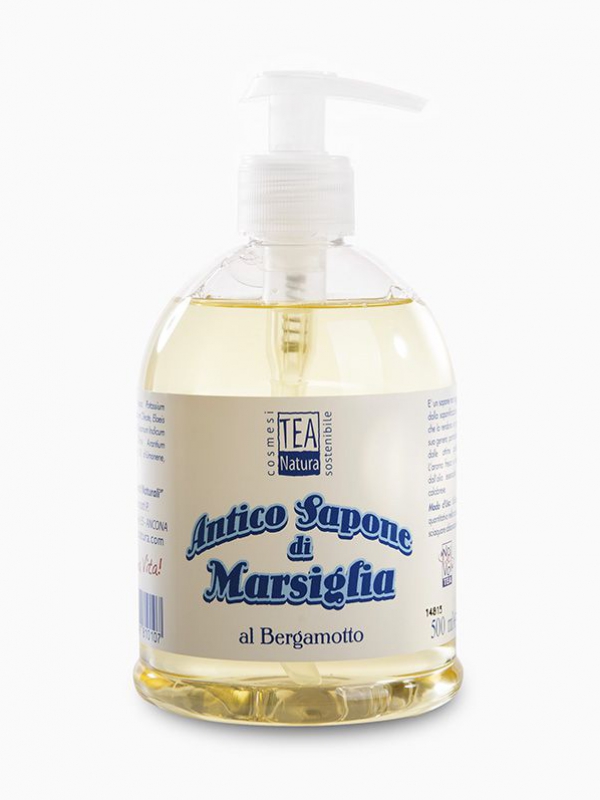 Sapone di Marsiglia Liquido al Bergamotto -Detergente mani 500ml - Clicca l'immagine per chiudere