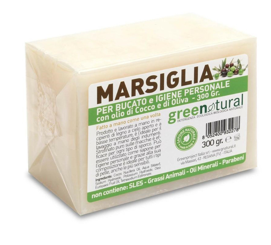 Sapone di Marsiglia Greenatural - Bucato a mano - 300g