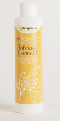 Shampoo Salvia e Limone - Capelli grassi - 200ml - La Saponaria