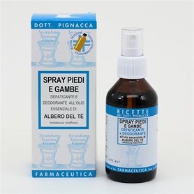 Spray piedi gambe defaticante deodorante Tea tree Pignacca 100ml - Clicca l'immagine per chiudere