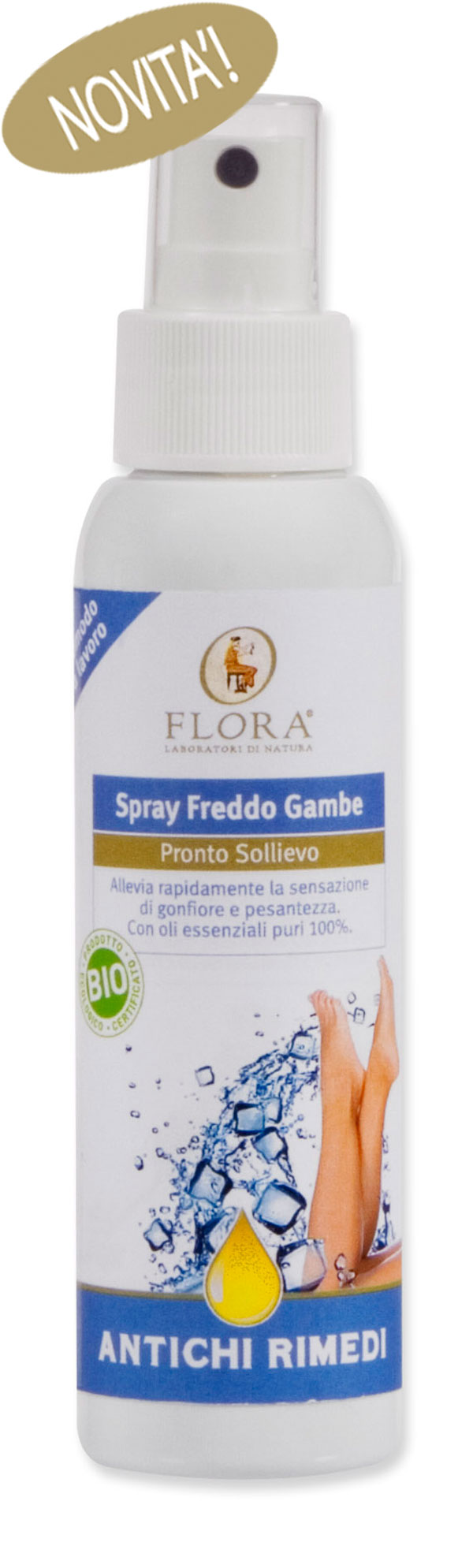 Spray freddo per le gambe stanche e gonfie - 100ml - Flora - Clicca l'immagine per chiudere